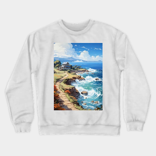 Vacation home by the sea Crewneck Sweatshirt by ToonStickerShop